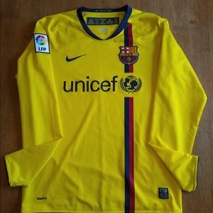 Iconic F.C. Barcelona Vintage 2007/2008 Long sleeve Jersey. Size small. EUC